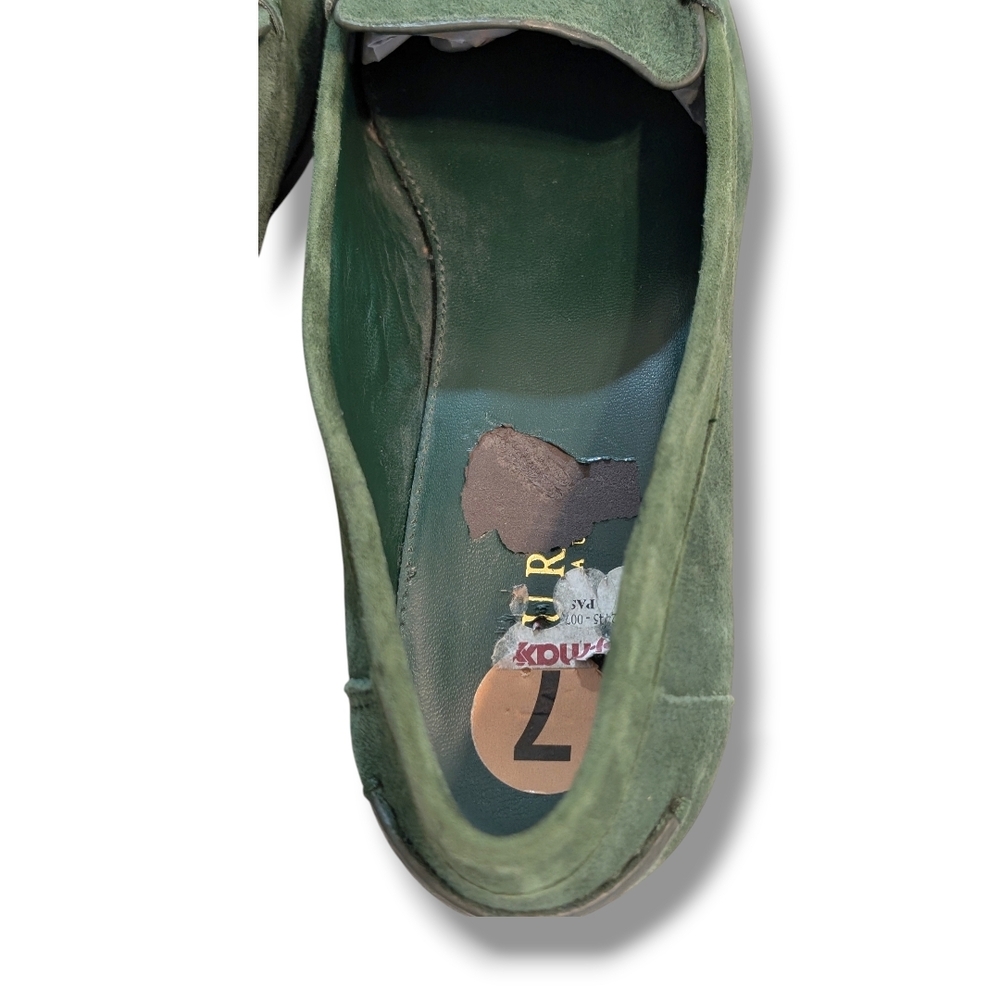 Lauren Ralph Lauren Women's Vintage Green Suede Tassel Loafers, Size 7 - Picture 10 of 10